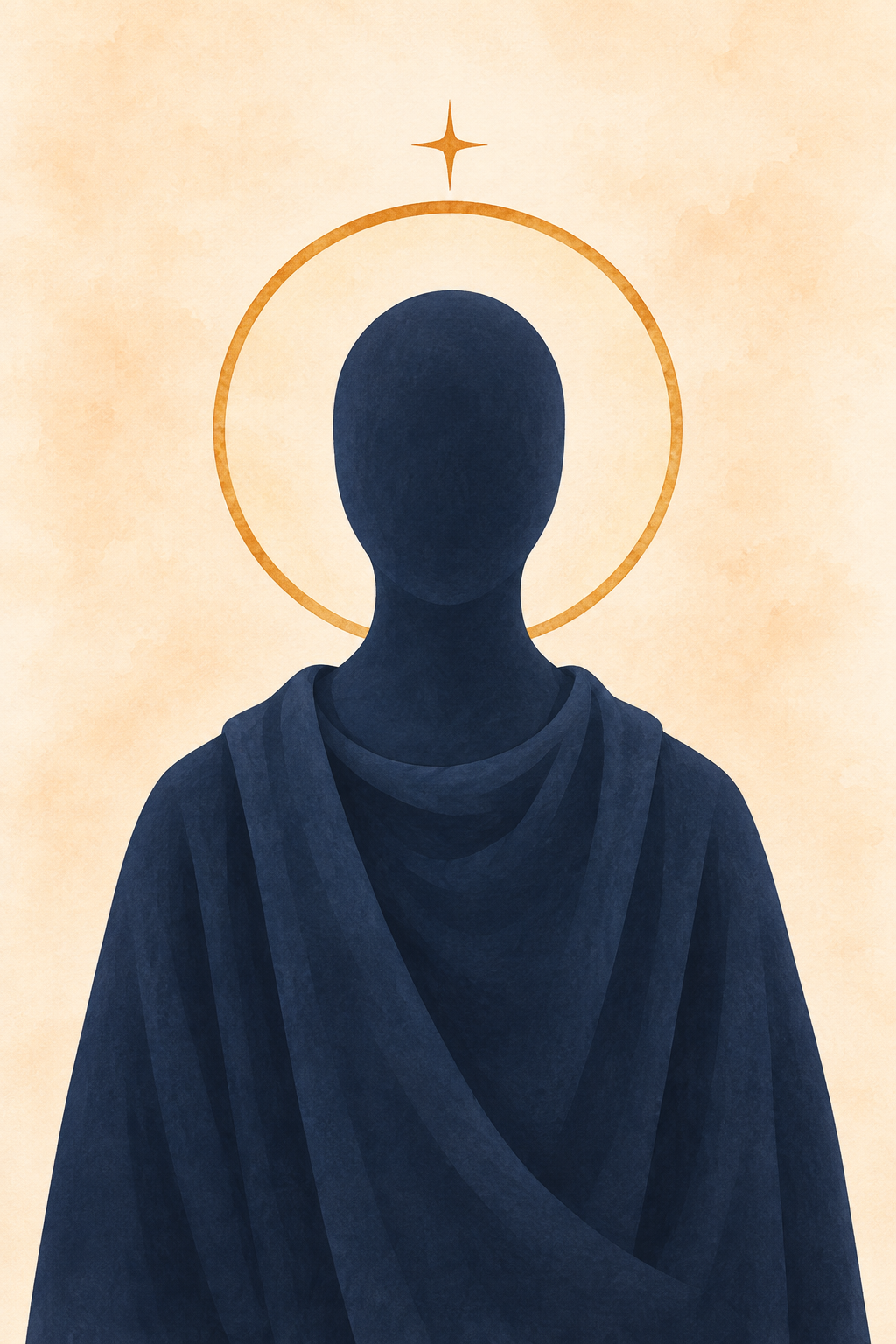 Portrait illustration of a saint